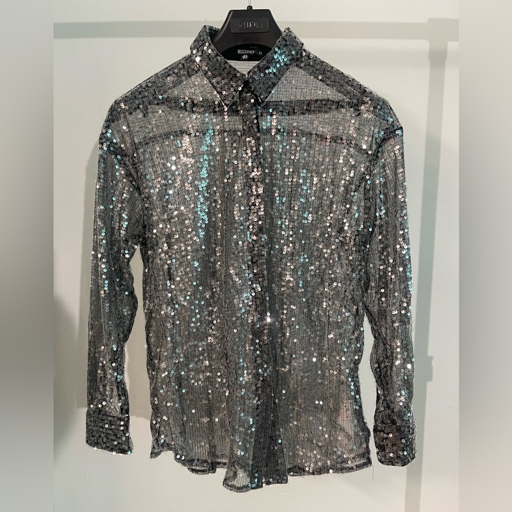 Sequin Black/Silver Shirt